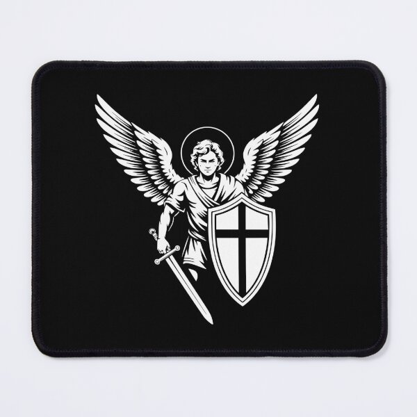 Item preview, Saint Michael Sword and Shield Archangel Design designed and sold by theartfulaspie.