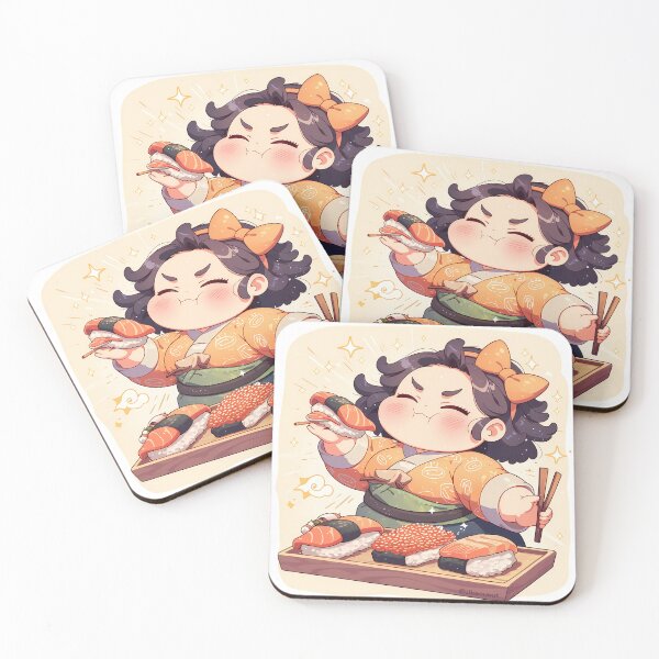 Item preview, Xingqiu Genshin Impact Chibi Sushi Table Vibes designed and sold by Spraykart.