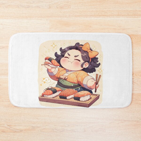 Item preview, Xingqiu Genshin Impact Chibi Sushi Table Vibes designed and sold by Spraykart.