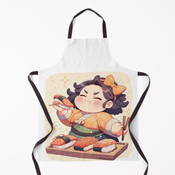 Item preview, Xingqiu Genshin Impact Chibi Sushi Table Vibes designed and sold by Spraykart.