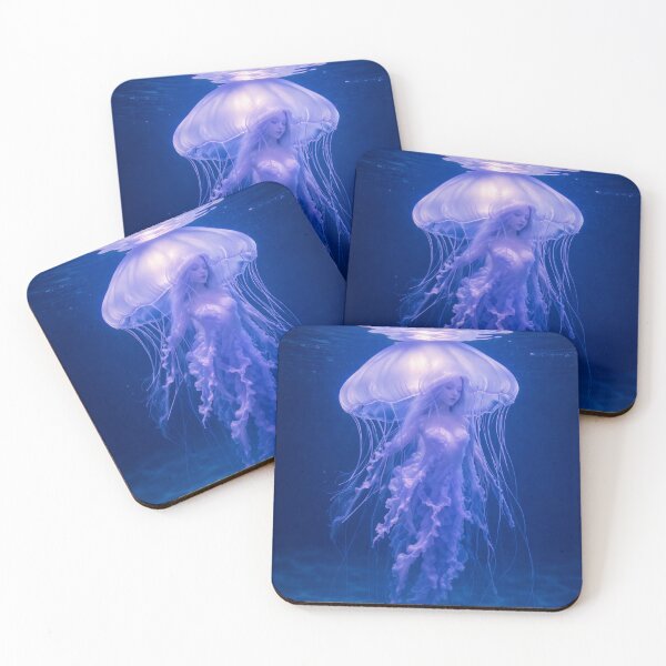 Item preview, Bioluminescent Jellyfish Goddess – Ethereal Ocean Fantasy Art designed and sold by Zee's Whimsical Wonders.