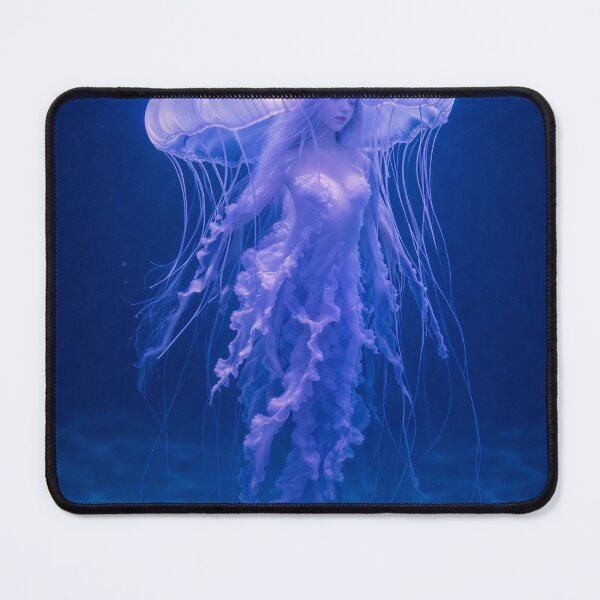 Item preview, Bioluminescent Jellyfish Goddess – Ethereal Ocean Fantasy Art designed and sold by Zee's Whimsical Wonders.
