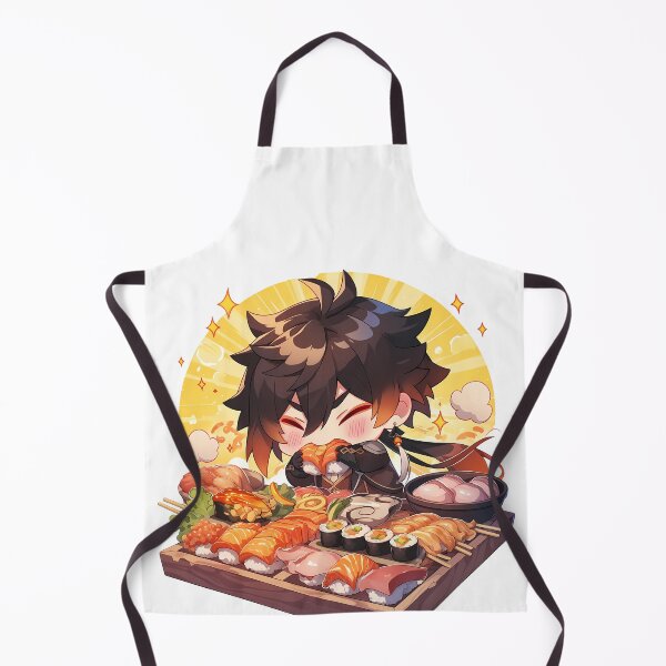 Item preview, Zhongli Genshin Impact Chibi Sushi Feast Kawaii designed and sold by Spraykart.