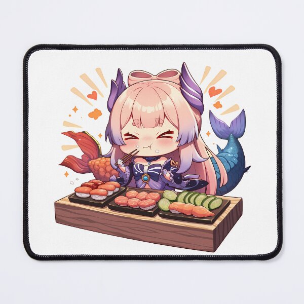 Item preview, Sangonomiya Kokomi Genshin Impact Chibi Sushi Mermaid Kawaii designed and sold by Spraykart.