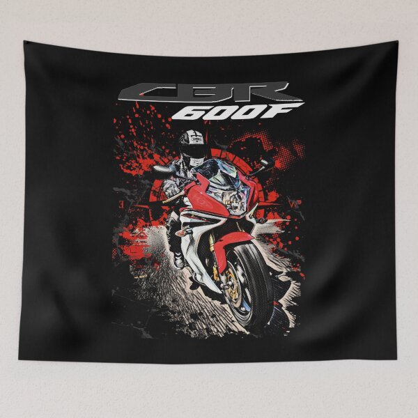 Item preview, CBR600F Red Sportbike Rider Art designed and sold by FroggyBaBoy.