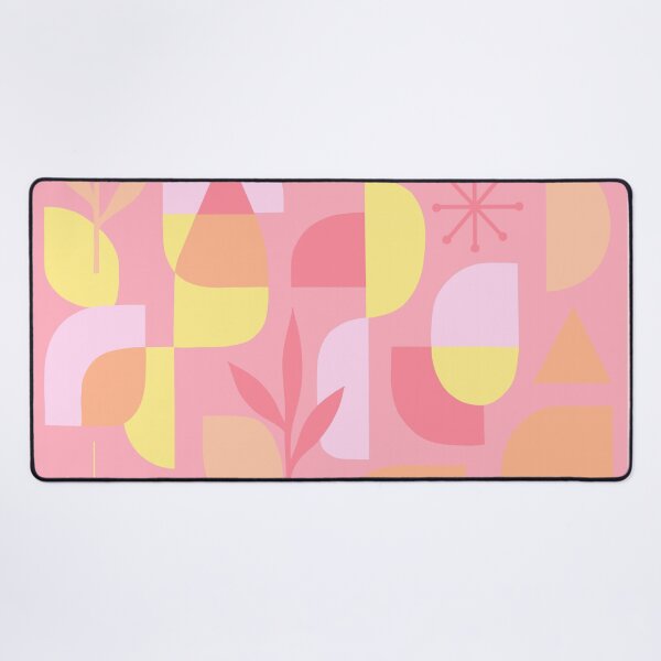 Item preview, Pastel Pink Peach Yellow Abstract Shapes Botanical Pattern designed and sold by Vileprint.