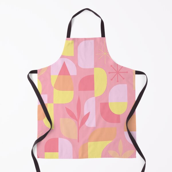 Item preview, Pastel Pink Peach Yellow Abstract Shapes Botanical Pattern designed and sold by Vileprint.