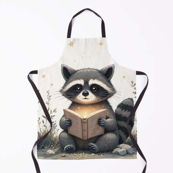 Item preview, Cottagecore Raccoon Reading Book - Whimsical Nature Woodland Animal Bookworm Art designed and sold by Amplify-n-Co.