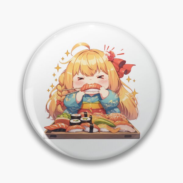Item preview, Pecorine Princess Connect Redive Chibi Kimono Sushi Nom Time designed and sold by Spraykart.