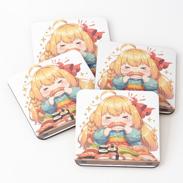 Item preview, Pecorine Princess Connect Redive Chibi Kimono Sushi Nom Time designed and sold by Spraykart.