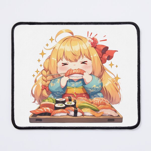 Item preview, Pecorine Princess Connect Redive Chibi Kimono Sushi Nom Time designed and sold by Spraykart.