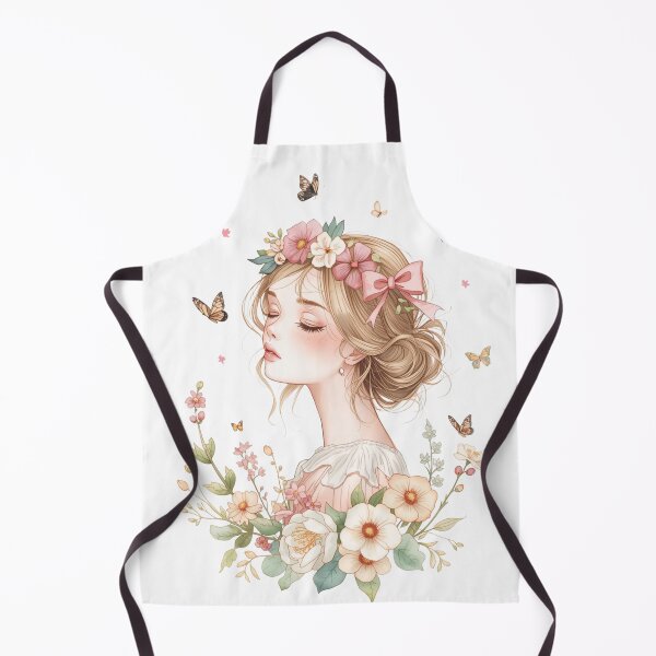 Item preview, Soft Girl Spring Aesthetic | Dreamy Floral Girl with Flower Crown designed and sold by Shanker-studio.