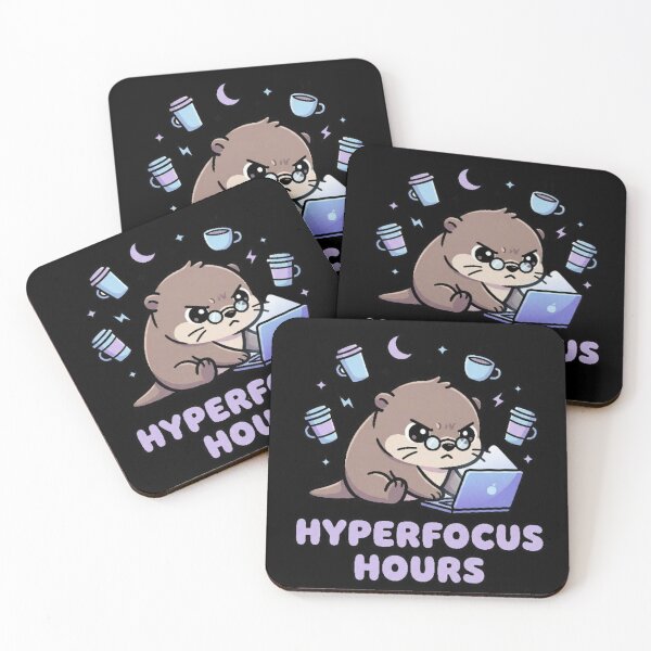 Item preview, Hyperfocus Hours Kawaii Otter ADHD Sticker | Neurodivergent Gift | Cute Mental Health Design designed and sold by Relatable-Ramen.