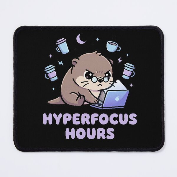 Item preview, Hyperfocus Hours Kawaii Otter ADHD Sticker | Neurodivergent Gift | Cute Mental Health Design designed and sold by Relatable-Ramen.