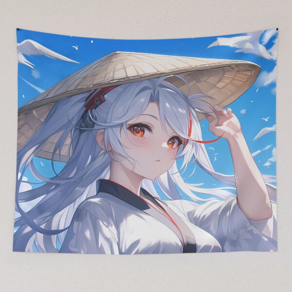 Item preview, Prinz Eugen Azur Lane Kimono Straw Hat Beach Serenity designed and sold by Spraykart.