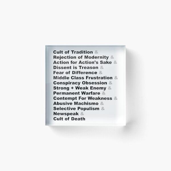 Item preview, List Joke - The Fourteen Traits of Fascism designed and sold by TalenLee.