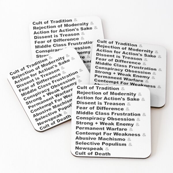 Item preview, List Joke - The Fourteen Traits of Fascism designed and sold by TalenLee.