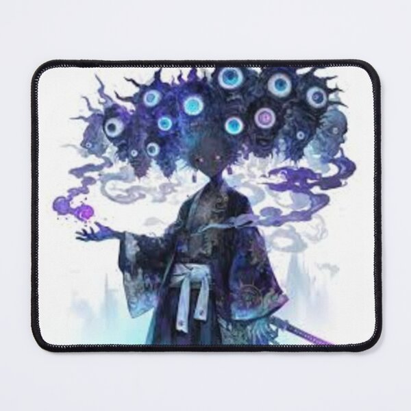 Item preview, Haunted Samurai of a Thousand Eyes – Surreal Japanese Yokai Spirit designed and sold by EchoWave11.