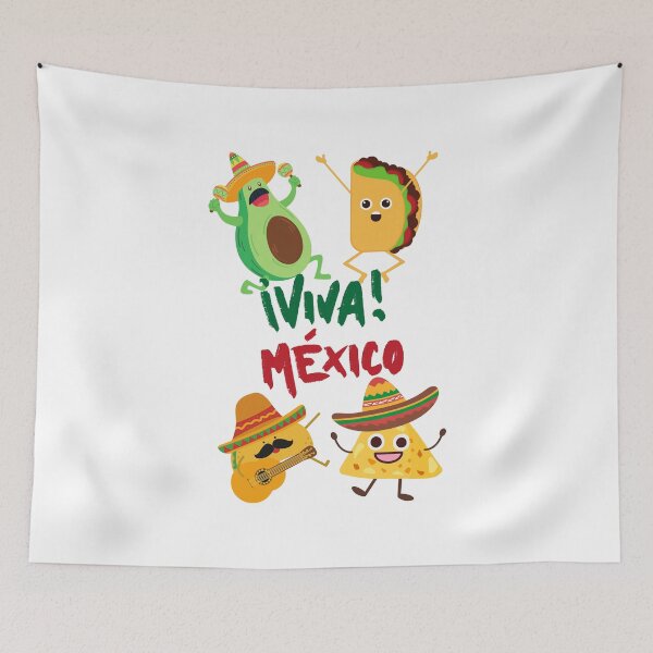 Item preview, Funny Viva Mexico Food Characters Cartoon designed and sold by yuki-hana.