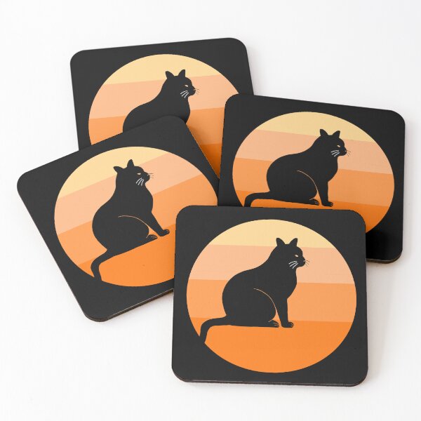 Item preview, Orange Sun Cat Silhouette designed and sold by GraycieBlue.