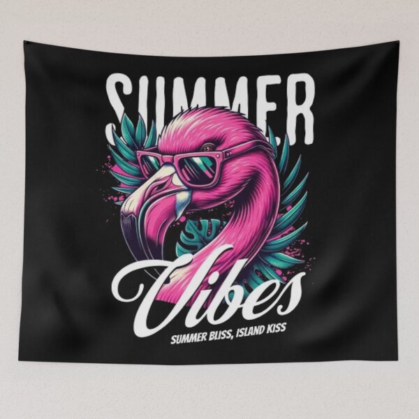 Item preview, Summer Vibes - Cool Neon Pink Flamingo with Sunglasses designed and sold by GenZFashion000.