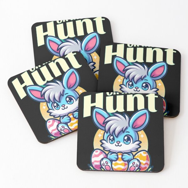 Item preview, On the Hunt - Cute Kawaii Easter Bunny and Eggs designed and sold by GenZFashion000.