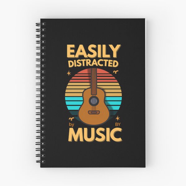 Artikelvorschau, Leicht ablenkbar durch Musik – Vintage Sunset Gitarre entworfen und verkauft von Decollection.