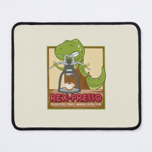 Item preview, Rex-Presso Manual Espresso T-Rex - Funny Retro Dinosaur Barista Art designed and sold by danhoodstudio.