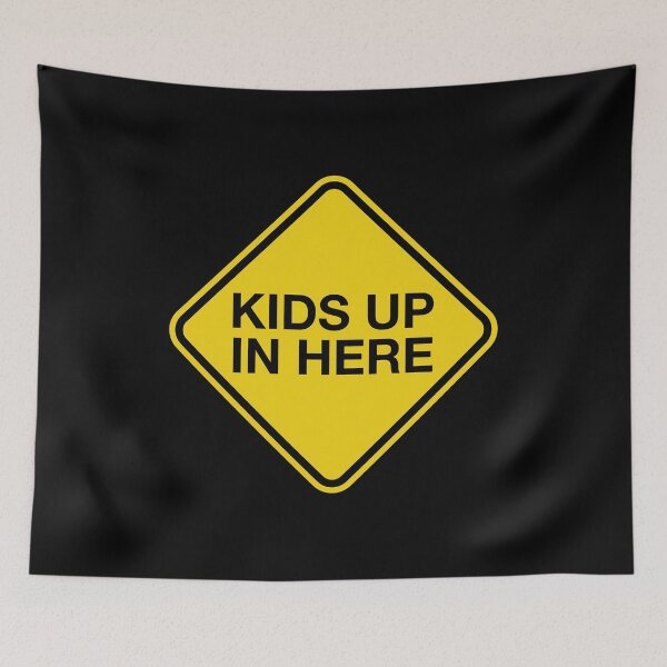 Item preview, Kids Up In Here - Warning Sign Sticker designed and sold by kaneishiayuvi.