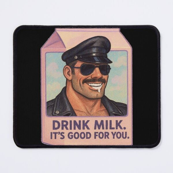 Item preview, Gay Pride Drink Milk Leather Daddy Leder Pride Graphic Art Design designed and sold by ItsAKinkThing.
