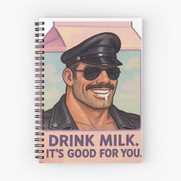 Artikelvorschau, Gay Pride Drink Milk Leather Daddy Leder Pride Grafikdesign entworfen und verkauft von ItsAKinkThing.