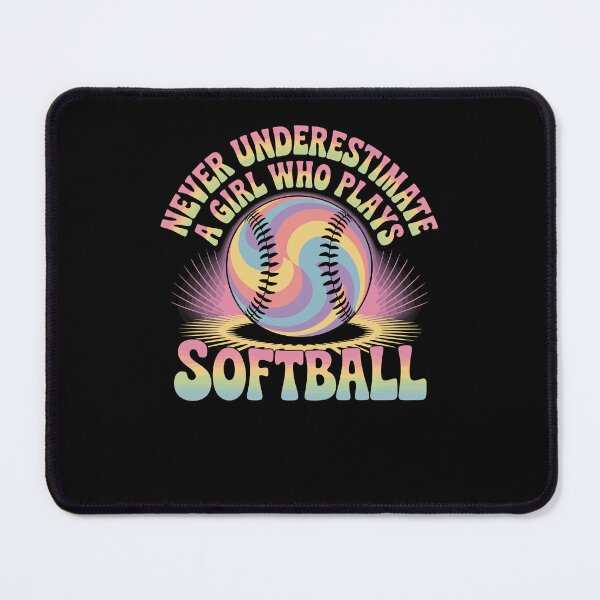 Item preview, Never Underestimate A Girl Who Plays Softball designed and sold by Dressed For Duty.