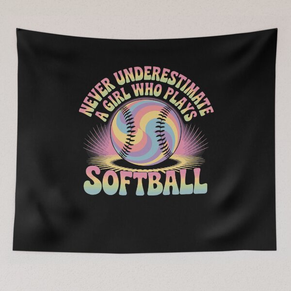 Item preview, Never Underestimate A Girl Who Plays Softball designed and sold by Dressed For  Duty.