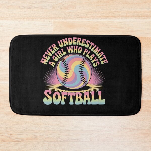 Item preview, Never Underestimate A Girl Who Plays Softball designed and sold by Dressed For  Duty.