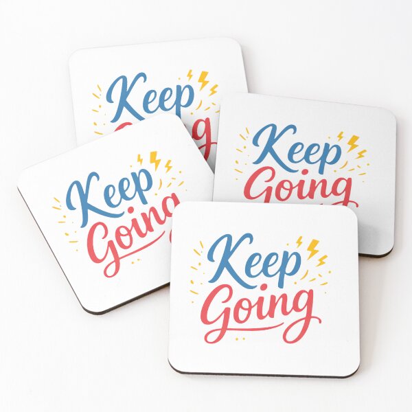 Item preview, Keep Going Motivational Sticker | Minimal Inspiration Quote Design designed and sold by Lovestickerco.