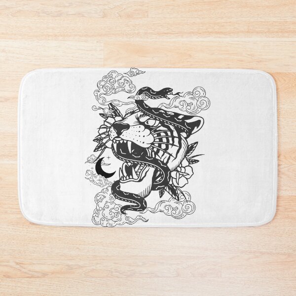 Item preview, Fierce Tiger Snake Japanese Tattoo Style designed and sold by yuki-hana.