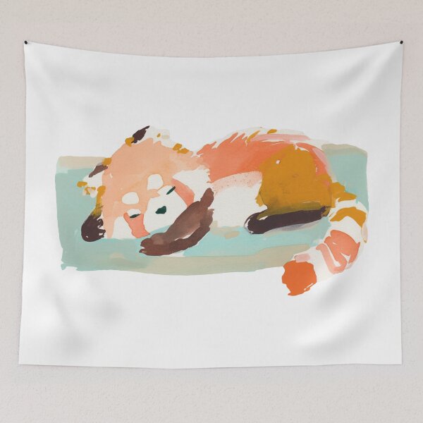 Item preview, Sleeping Red Panda Cozy Animal Cute designed and sold by trajeado14.