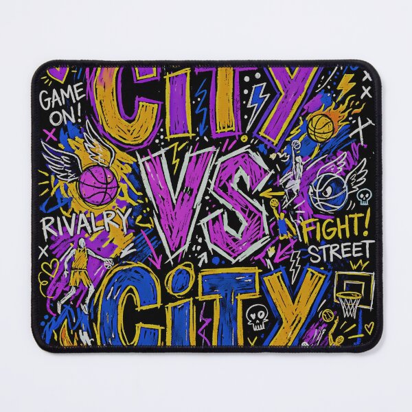Item preview, City Basketball Rivalry Street Fight Slam Punk Graffiti designed and sold by graphixpolash.