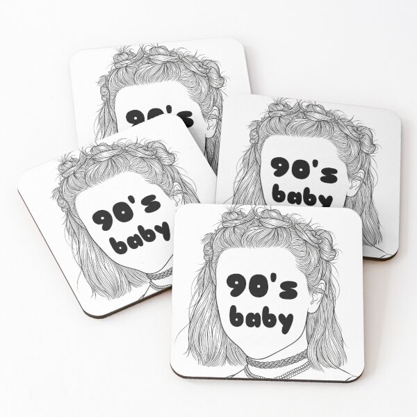 Item preview, 90's baby hairstyle silhouette  designed and sold by AussieVarsity.
