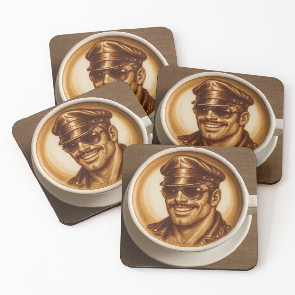 Item preview, Gay Leather Latte Daddy Leder Pride Graphic Art Design designed and sold by ItsAKinkThing.