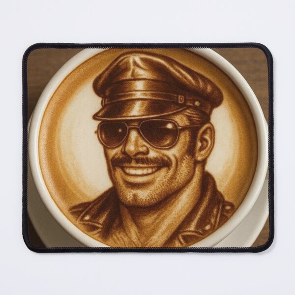 Item preview, Gay Leather Latte Daddy Leder Pride Graphic Art Design designed and sold by ItsAKinkThing.