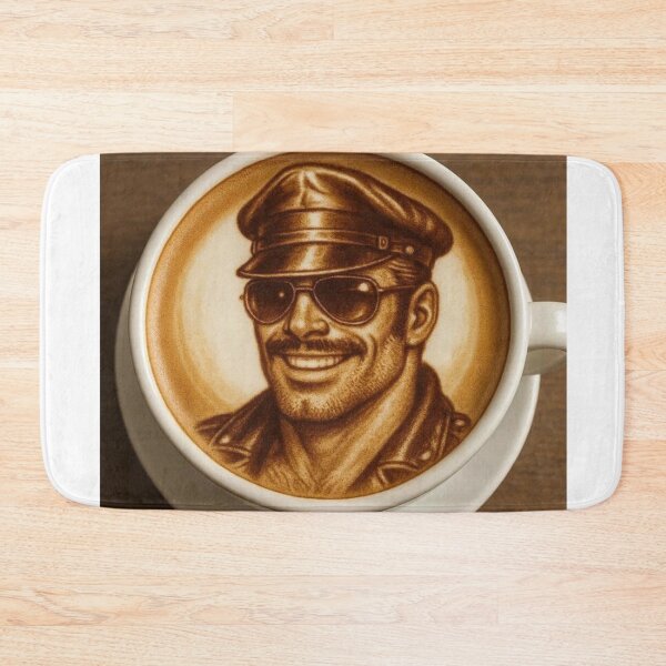 Item preview, Gay Leather Latte Daddy Leder Pride Graphic Art Design designed and sold by ItsAKinkThing.