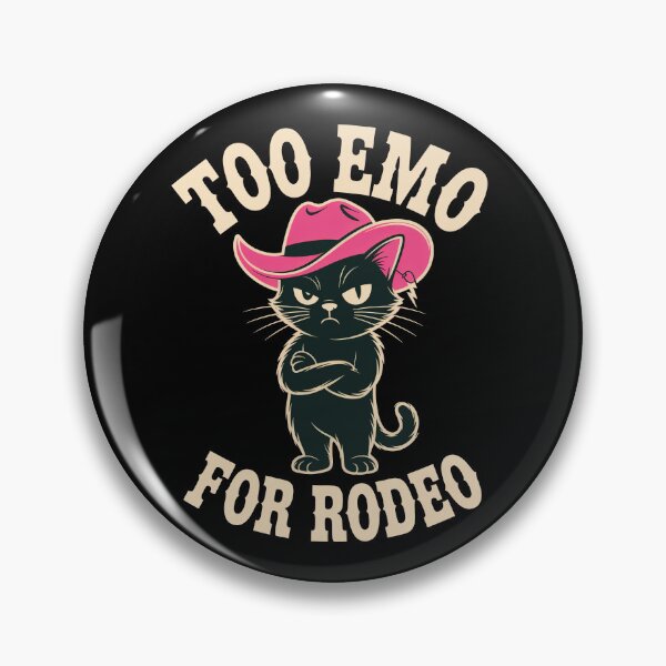 Item preview, Too Emo for Rodeo Funny Cat Cowboy Hat designed and sold by Dazeville Studio1541 .