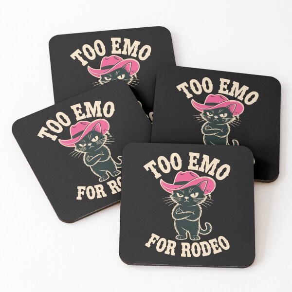 Item preview, Too Emo for Rodeo Funny Cat Cowboy Hat designed and sold by Dazeville Studio1541 .