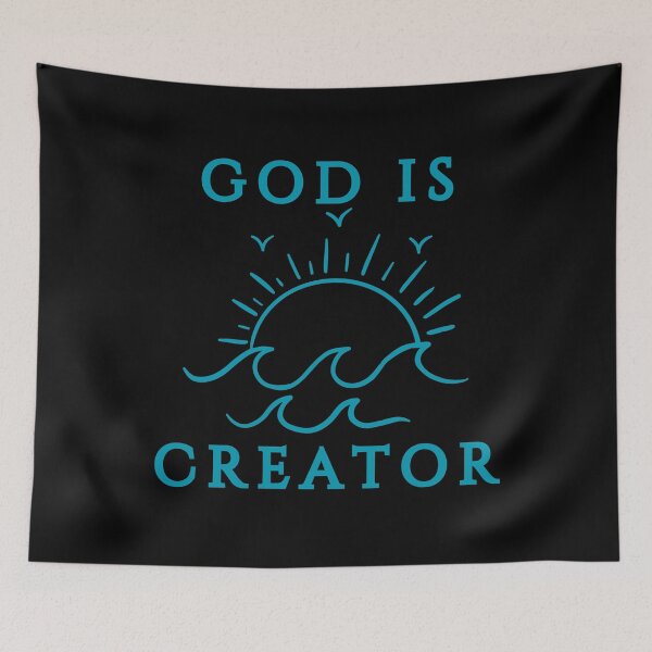 Item preview, God Is Creator –  Sky Blue Design designed and sold by MoriaStore.