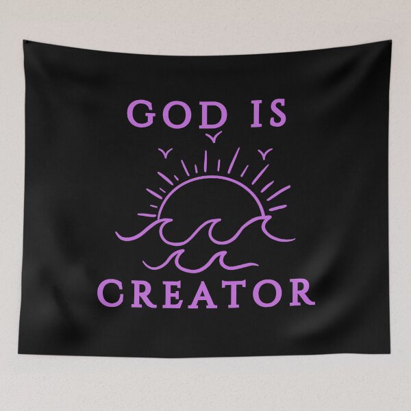 Item preview, God Is Creator –  Purple Design designed and sold by MoriaStore.