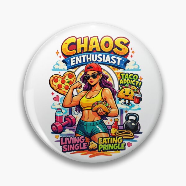 Item preview, CHAOS ENTHUSIAST - Funny Food Quote Single Life designed and sold by sabily.
