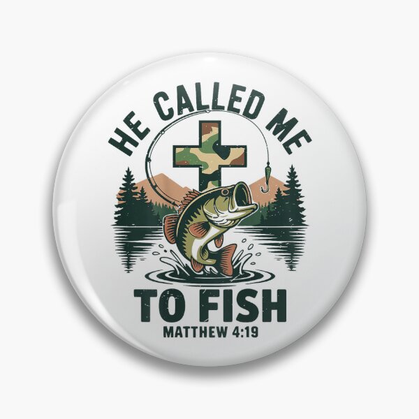 Item preview, He Called Me to Fish Camo Bass Fishing Christian Funny designed and sold by ViVarRi.