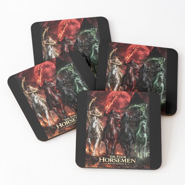 Item preview, The Four Horsemen - Revelation 6 - Biblical Apocalypse Christian Art Print designed and sold by AbidingCreatives.