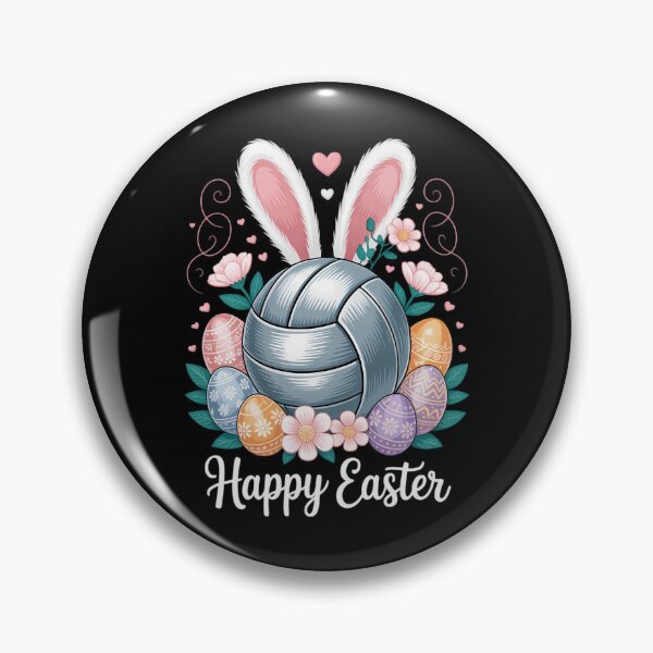 Item preview, Volleyball Egg Bunny Ears Happy Easter Day designed and sold by PunkNation-Arts.